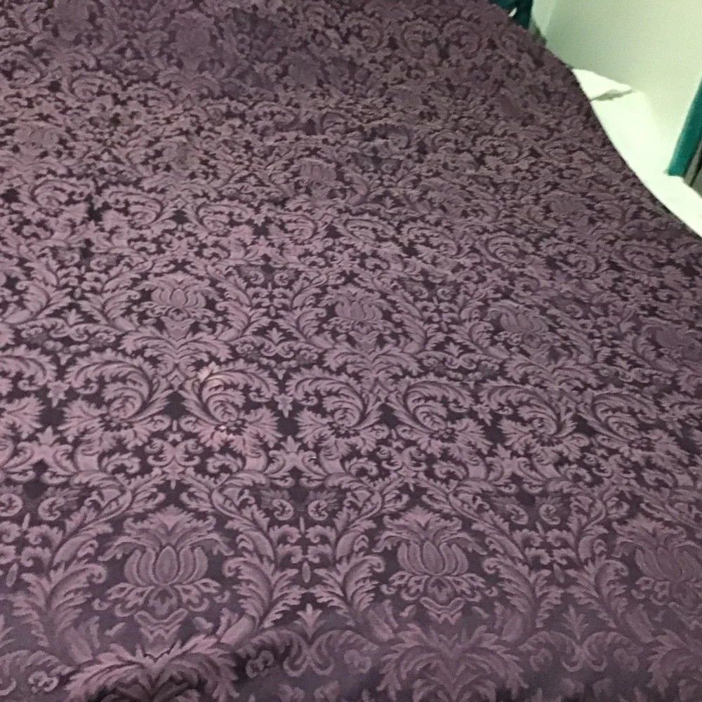 Purple Damask‎ Table Runner & Placemats Set of 4 Elegant Baroque Tapestry
